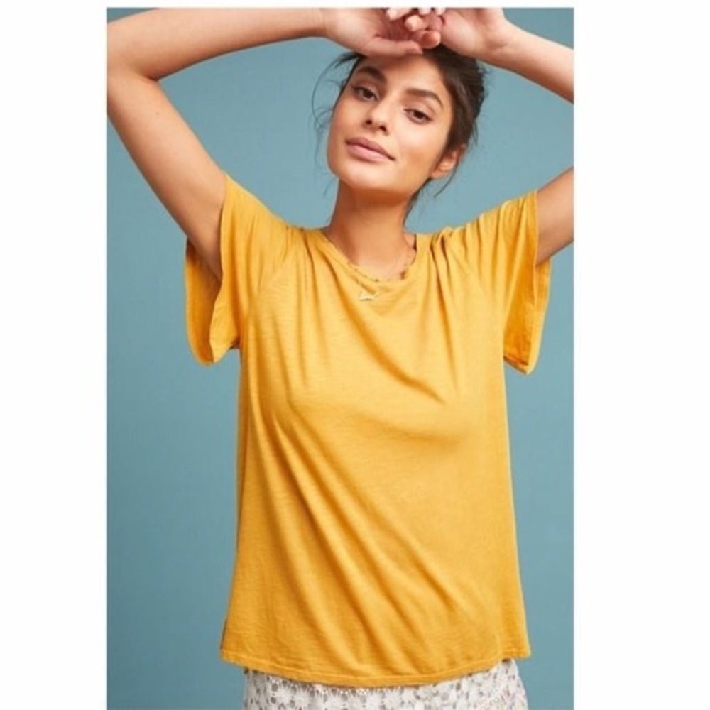 Anthropologie t. la roadtrip flutter sleeve tee